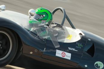 © Octane Photographic Ltd. 2012 Donington Historic Festival. Stirling Moss Trophy for pre-61 sportscars, qualifying. Cooper Monaco - Martin Stretton. Digital Ref : 0321cb1d9098