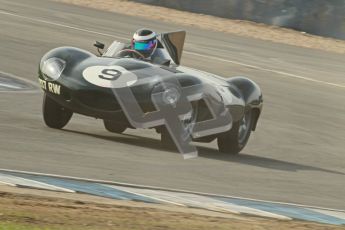 © Octane Photographic Ltd. 2012 Donington Historic Festival. Stirling Moss Trophy for pre-61 sportscars, qualifying. Jaguar D-type, Benjamin Eastick. Digital Ref : 0321cb1d9102