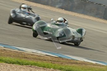 © Octane Photographic Ltd. 2012 Donington Historic Festival. Stirling Moss Trophy for pre-61 sportscars, qualifying. Lotus XI - Jean Jacques-Gravier. Digital Ref : 0321cb1d9108
