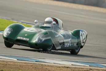 © Octane Photographic Ltd. 2012 Donington Historic Festival. Stirling Moss Trophy for pre-61 sportscars, qualifying. Lotus XI - Jean Jacques-Gravier. Digital Ref : 0321cb1d9142