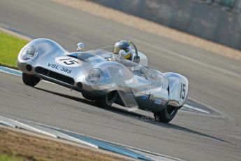 © Octane Photographic Ltd. 2012 Donington Historic Festival. Stirling Moss Trophy for pre-61 sportscars, qualifying. Lotus XV - Ewan McIntyre. Digital Ref : 0321cb1d9204