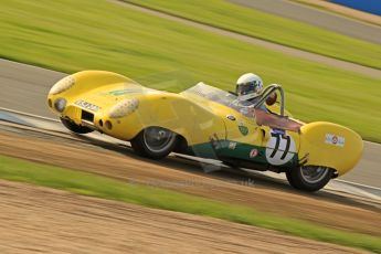 © Octane Photographic Ltd. 2012 Donington Historic Festival. Stirling Moss Trophy for pre-61 sportscars, qualifying. Lotus XI Le Mans - David Cooke. Digital Ref : 0321cb7d0328
