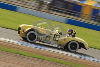 © Octane Photographic Ltd. 2012 Donington Historic Festival. Stirling Moss Trophy for pre-61 sportscars, qualifying. Old Yeller Mk.II - Ernest Nagamatsu. Digital Ref : 0321cb7d0349