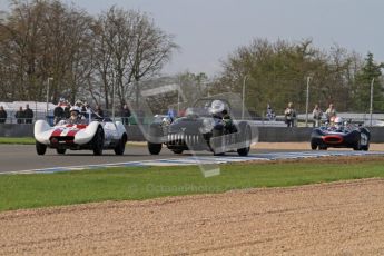 © Octane Photographic Ltd. 2012 Donington Historic Festival. Stirling Moss Trophy for pre-61 sportscars, qualifying. Kurtis 500S - Adam Singer. Digital Ref : 0321lw7d0054