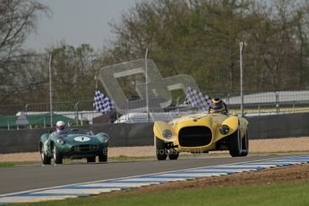© Octane Photographic Ltd. 2012 Donington Historic Festival. Stirling Moss Trophy for pre-61 sportscars, qualifying. Old Yeller Mk.II - Ernest Nagamatsu. Digital Ref : 0321lw7d9789