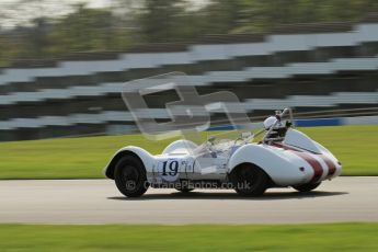 © Octane Photographic Ltd. 2012 Donington Historic Festival. Stirling Moss Trophy for pre-61 sportscars, qualifying. Elva Mk.V. Ralf Emmerling/Phil Hooper. Digital Ref : 0321lw7d9809