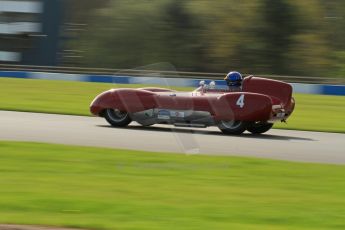 © Octane Photographic Ltd. 2012 Donington Historic Festival. Stirling Moss Trophy for pre-61 sportscars, qualifying. Lotus XI S1 Le Mans - Philip Champion, Sam Stretton. Digital Ref : 0321lw7d9831