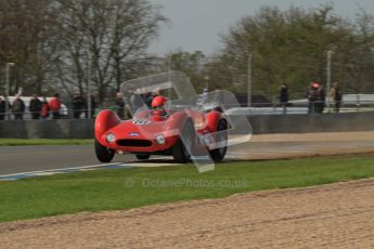 © Octane Photographic Ltd. 2012 Donington Historic Festival. Stirling Moss Trophy for pre-61 sportscars, qualifying. Maserati T61 Birdcage - Alan Minshaw. Digital Ref : 0321lw7d9845