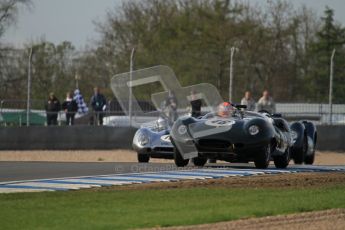 © Octane Photographic Ltd. 2012 Donington Historic Festival. Stirling Moss Trophy for pre-61 sportscars, qualifying. Lister Jaguar Costin - Chris Ward. Digital Ref : 0321lw7d9968