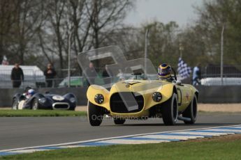 © Octane Photographic Ltd. 2012 Donington Historic Festival. Stirling Moss Trophy for pre-61 sportscars, qualifying. Old Yeller Mk.II - Ernest Nagamatsu. Digital Ref : 0321lw7d9994