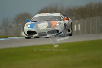 © Octane Photographic Ltd. Donington Park - General Test - 19th April 2012. Richard Bramham/Phil Andrews, Ferrari 430 Challenge, Britcar MSA British Endurance Championship. Digital ref : 0297lw1d0370