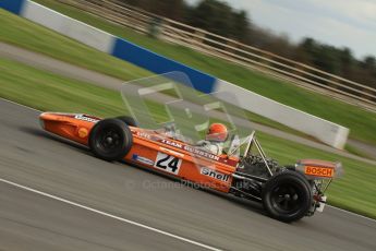© Octane Photographic Ltd. Donington Park un-silenced general test day, 26th April 2012. Cengiz Artam, March 701, Historic F1. Digital Ref : 0301lw7d0253