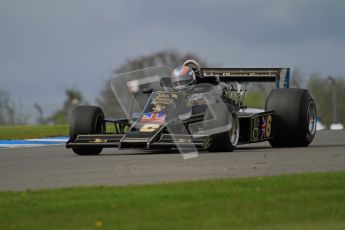 © Octane Photographic Ltd. Donington Park un-silenced general test day, 26th April 2012. Lotus 77 - Rob Hall, Historic F1. Digital Ref : 0301lw7d9150