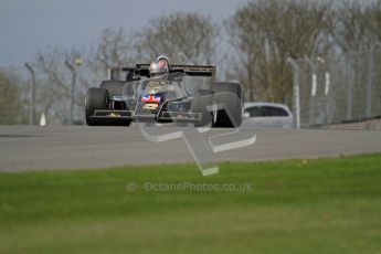 © Octane Photographic Ltd. Donington Park un-silenced general test day, 26th April 2012. Lotus 77 - Rob Hall, Historic F1. Digital Ref : 0301lw7d9327