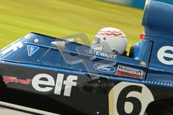 © Octane Photographic Ltd. Donington Park un-silenced general test day, 26th April 2012. John Delane, ex-Jackie Stewart Tyrrell006, Historic F1 Championship. Digital Ref : 0301cb1d3315