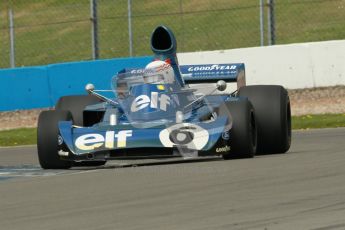 © Octane Photographic Ltd. Donington Park un-silenced general test day, 26th April 2012. John Delane, ex-Jackie Stewart Tyrrell006, Historic F1 Championship. Digital Ref : 0301cb1d3393