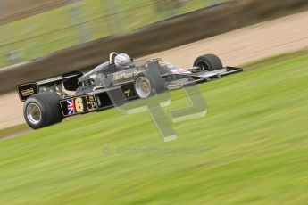 © Octane Photographic Ltd. Donington Park un-silenced general test day, 26th April 2012. Lotus 77 - Rob Hall, Historic F1. Digital Ref : 0301cb7d8029