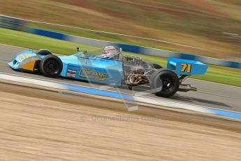 © Octane Photographic Ltd. Donington Park un-silenced general test day, 26th April 2012. Simon Taylor, Ex-Derek Bell Chevron B24 F5000. Digital Ref : 0301cb7d8142