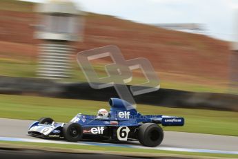 © Octane Photographic Ltd. Donington Park un-silenced general test day, 26th April 2012. John Delane, ex-Jackie Stewart Tyrrell 006, Historic F1 Championship. Digital Ref : 0301cb7d8304