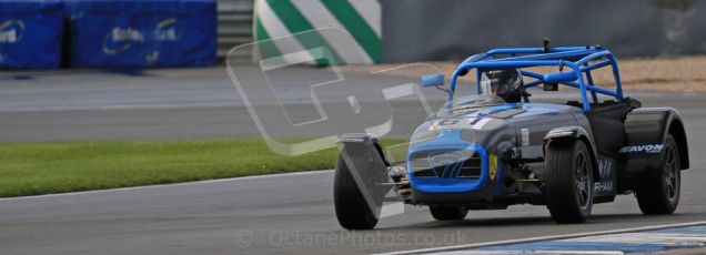 © Octane Photographic Ltd. Donington Park un-silenced general test day, 26th April 2012. Paul Lewis - Caterham 7. Digital Ref : 0301lw7d8143