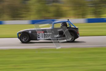 © Octane Photographic Ltd. Donington Park un-silenced general test day, 26th April 2012. Paul Lewis - Caterham 7. Digital Ref : 0301lw7d8418