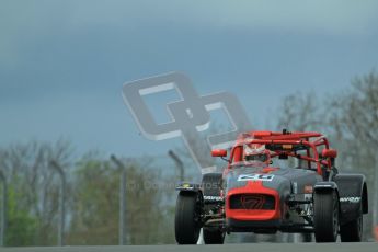 © Octane Photographic Ltd. Donington Park un-silenced general test day, 26th April 2012. Roy Gray - Caterham 7. Digital Ref : 0301lw7d9141