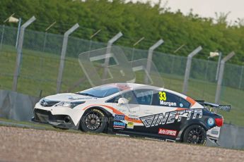 © Octane Photographic Ltd. Donington Park un-silenced general test day, 26th April 2012. BTCC, Adam Morgan, Toyota Avensis, Speedworks Motorsport doing practice starts on the Melbourne Loop. Digital Ref : 0301cb1d2691