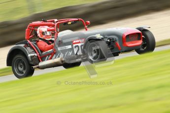 © Octane Photographic Ltd. Donington Park un-silenced general test day, 26th April 2012. Roy Gray - Caterham 7. Digital Ref : 0301cb1d2875