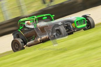 © Octane Photographic Ltd. Donington Park un-silenced general test day, 26th April 2012. David Wilkins - Caterham 7. Digital Ref : 0301cb1d3095