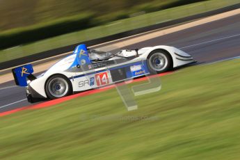 © Octane Photographic Ltd. Donington Park un-silenced general test day, 26th April 2012. Performance Direct Radical Clubman's Cup - Supersports, David Burke and Roger Bromiley. Digital Ref : 0301cb7d7525