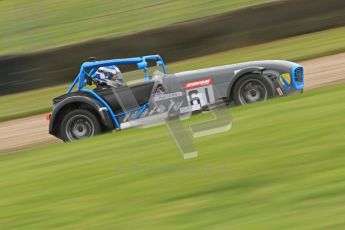© Octane Photographic Ltd. Donington Park un-silenced general test day, 26th April 2012. Paul Lewis - Caterham 7. Digital Ref : 0301cb7d8082