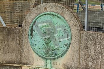 © Octane Photographic Ltd. Donington Park un-silenced general test day, 26th April 2012. Pat Fairfield memorial fountain. Digital Ref : 0301cb7d8342