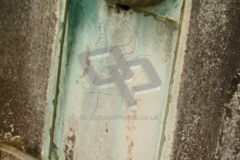 © Octane Photographic Ltd. Donington Park un-silenced general test day, 26th April 2012. Pat Fairfield memorial fountain. Digital Ref : 0301cb7d8345