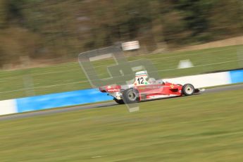 © Octane Photographic Ltd. Donington Park un-silenced general testing. Thursday 29th March 2012. Ex-Niki Lauda Ferrari 312T, Historic F1. Digital Ref : 0261cb7d4994