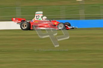 © Octane Photographic Ltd. Donington Park un-silenced general testing. Thursday 29th March 2012. Ex-Niki Lauda Ferrari 312T, Historic F1. Digital Ref : 0261cb7d5021