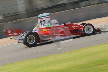 © Octane Photographic Ltd. Donington Park un-silenced general testing. Thursday 29th March 2012. Ex-Niki Lauda Ferrari 312T, Historic F1. Digital Ref : 0261cb7d5201