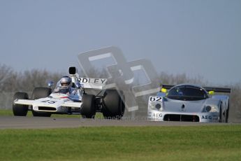 © Octane Photographic Ltd. Donington Park un-silenced general testing. Thursday 29th March 2012. McLaren M19, Historic F1 and Sauber C9 - Gareth Evans. Digital Ref : 0261lw7d4693