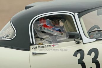 © Octane Photographic Ltd. Donington Park testing, May 3rd 2012. Jon Minshaw - Jaguar E-Type. Digital Ref : 0313cb1d6897