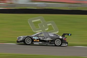 © Octane Photographic Ltd. 2012. DTM – Brands Hatch  - Friday Afternoon Practice. Gary Paffett catches some air whilst pushing hard - Mercedes AMG C-Coupe - Thomas Sabo Mercedes AMG. Digital Ref :