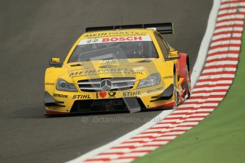 © Octane Photographic Ltd. 2012. DTM – Brands Hatch - Friday Practice 1. David Coulthard - Mercedes AMG C-Coupe - DHL Paket Mercedes AMG. Digital Ref : 0340cb1d7143