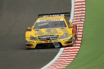 © Octane Photographic Ltd. 2012. DTM – Brands Hatch - Friday Practice 1. David Coulthard - Mercedes AMG C-Coupe - DHL Paket Mercedes AMG. Digital Ref :