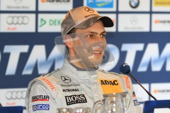 © Octane Photographic Ltd. 2012. DTM – Brands Hatch - Post-race press conference. Sunday 20th May 2012. Gary Paffett - AMG C-Coupe - Thomas Sabo Mercedes AMG. Digital Ref : 0346cb7d7277