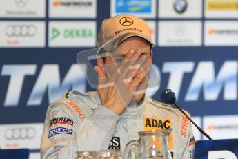 © Octane Photographic Ltd. 2012. DTM – Brands Hatch - Post-race press conference. Sunday 20th May 2012. Gary Paffett - AMG C-Coupe - Thomas Sabo Mercedes AMG. Digital Ref : 0346cb7d7281