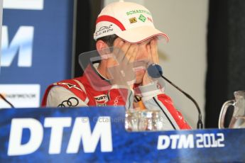 © Octane Photographic Ltd. 2012. DTM – Brands Hatch - Post-race press conference. Sunday 20th May 2012. Mike Rockenfeller - Audi A5 DTM - Audi Sport Team Phoenix. Digital Ref : 0346cb7d7287