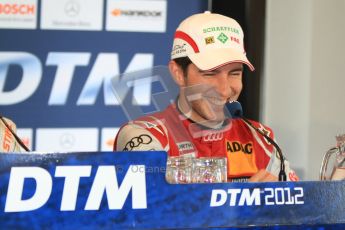 © Octane Photographic Ltd. 2012. DTM – Brands Hatch - Post-race press conference. Sunday 20th May 2012. Mike Rockenfeller - Audi A5 DTM - Audi Sport Team Phoenix. Digital Ref : 0346cb7d7323
