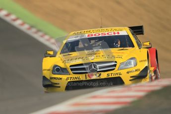 © Octane Photographic Ltd. 2012. DTM – Brands Hatch  - Saturday 19th May 2012. David Coulthard - Mercedes AMG C-Coupe - DHL Paket Mercedes AMG. Digital Ref :