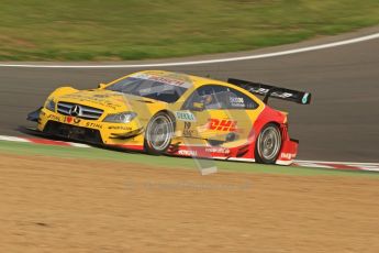 © Octane Photographic Ltd. 2012. DTM – Brands Hatch  - Saturday 19th May 2012. David Coulthard - Mercedes AMG C-Coupe - DHL Paket Mercedes AMG. Digital Ref :