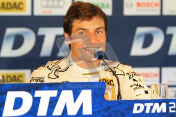 © Octane Photographic Ltd. 2012. DTM – Brands Hatch  - Saturday Press Conference. Bruno Spengler - BMW M3 DTM - BMW Team Schnitzer. Digital Ref :