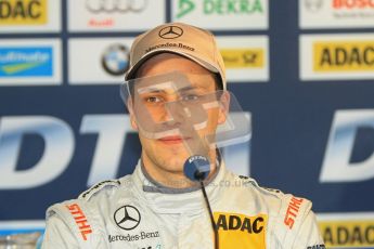 © Octane Photographic Ltd. 2012. DTM – Brands Hatch  - Saturday Press Conference. Gary Paffett - Mercedes AMG C-Coupe - Thomas Sabo Mercedes AMG. Digital Ref :