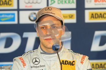 © Octane Photographic Ltd. 2012. DTM – Brands Hatch - Saturday Press Conference. Gary Paffett - Mercedes AMG C-Coupe - Thomas Sabo Mercedes AMG. Digital Ref :